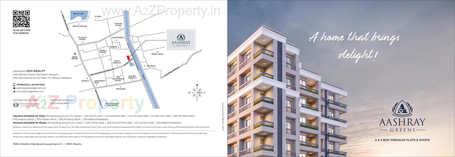  of real estate project Aashray Greens located at Bhayli, Vadodara, Gujarat