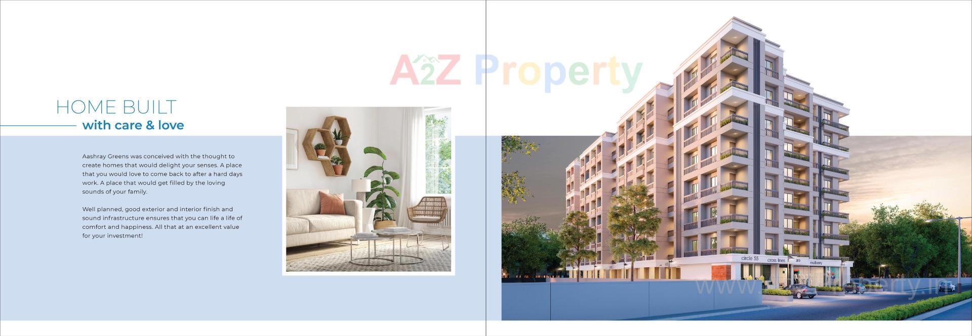 3D Elevation of real estate project Aashray Greens located at Bhayli, Vadodara, Gujarat