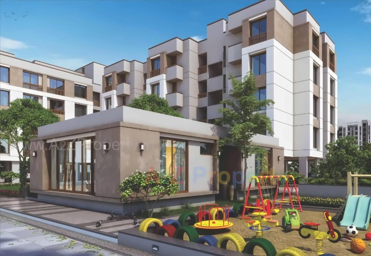 3D Elevation of real estate project Aashray Residency located at Chhani, Vadodara, Gujarat