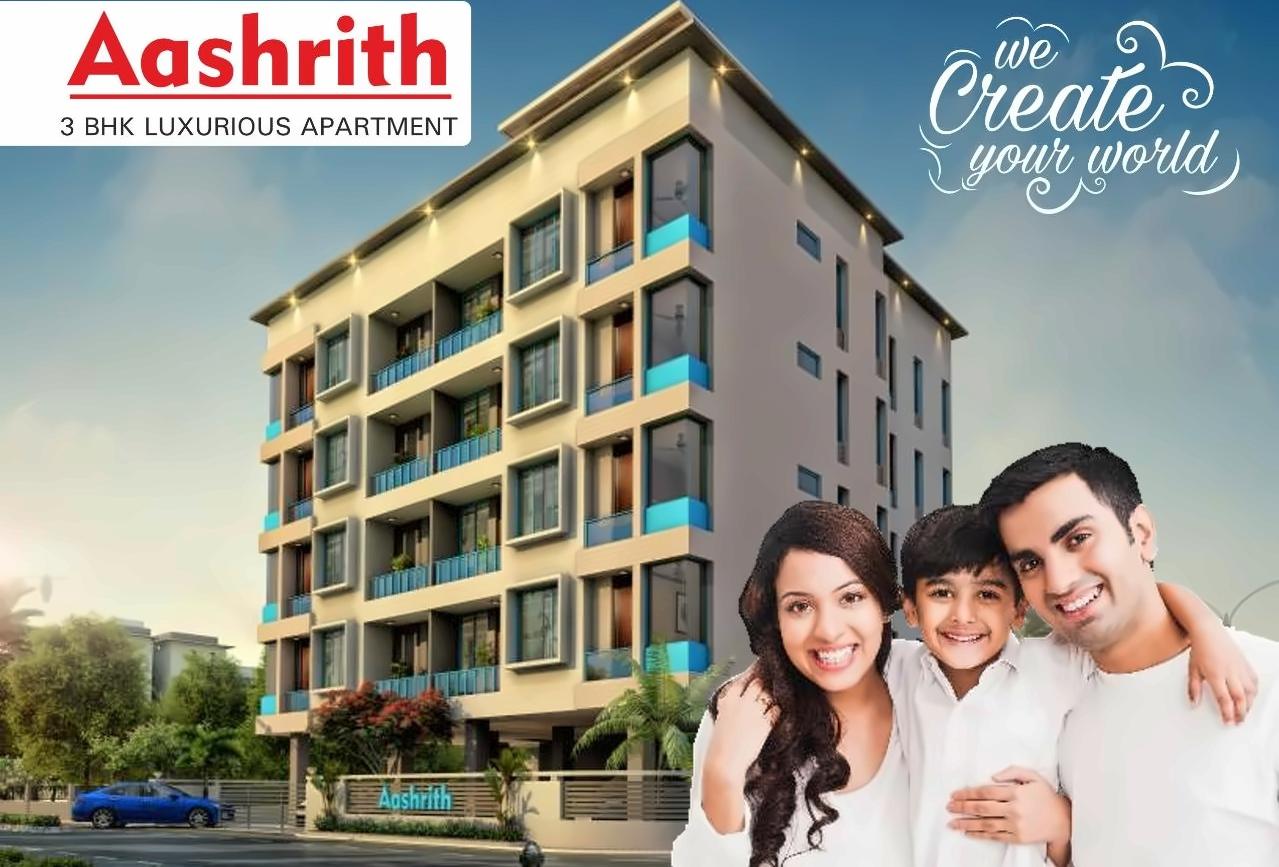 3D Elevation of real estate project Aashrith located at Akota, Vadodara, Gujarat