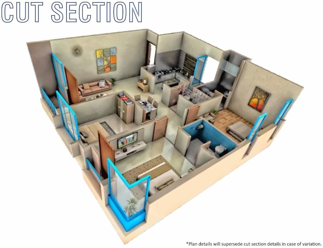 Layout of real estate project Aashrith located at Akota, Vadodara, Gujarat