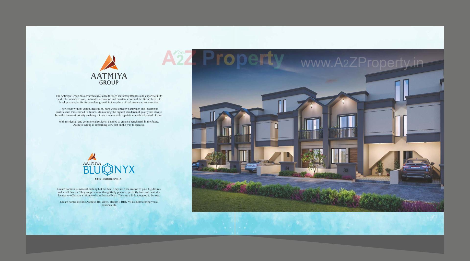 3D Elevation of real estate project Aatmiya Blu Onyx located at Makarpura, Vadodara, Gujarat