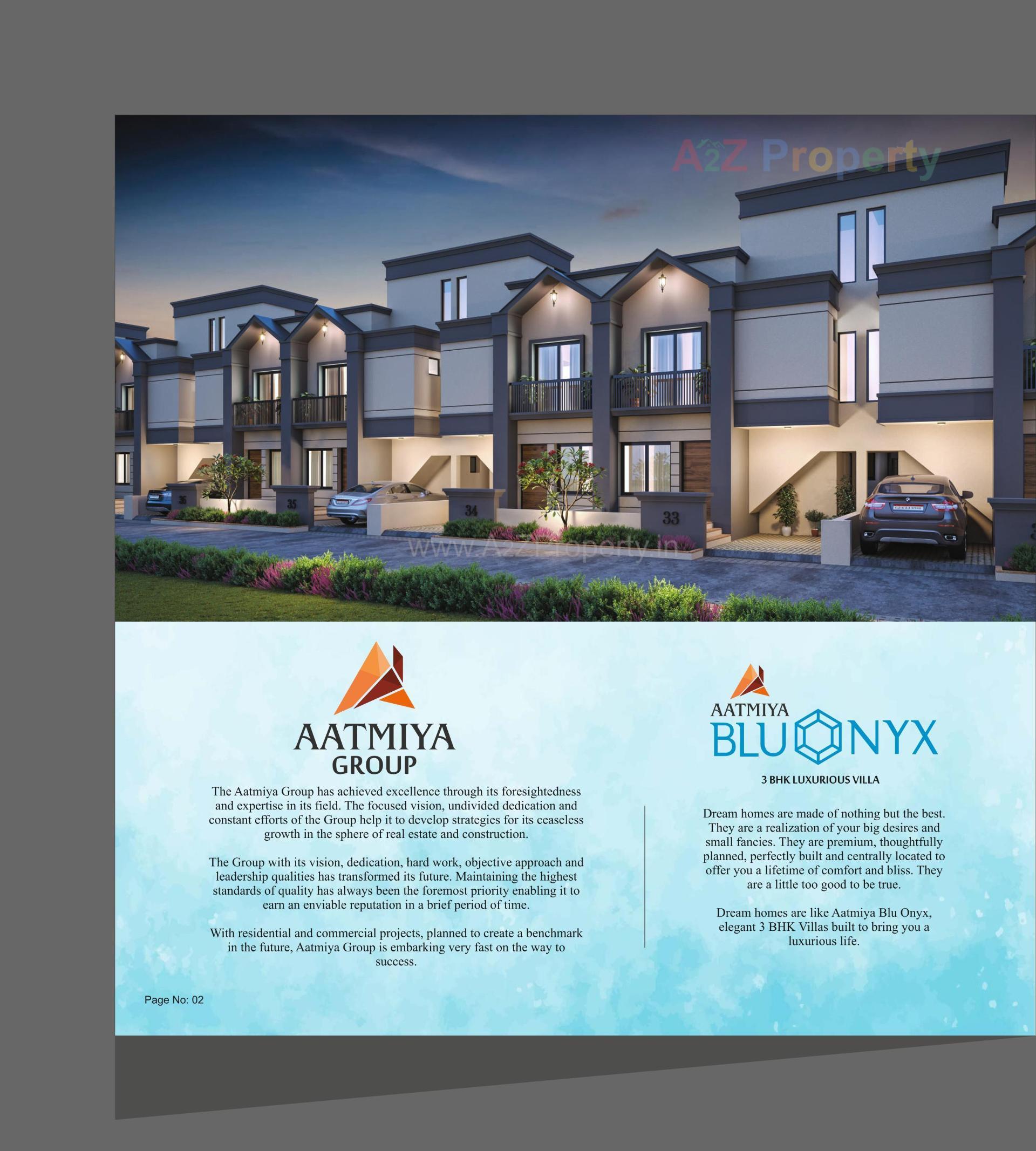 3D Elevation of real estate project Aatmiya Blu Onyx located at Makarpura, Vadodara, Gujarat