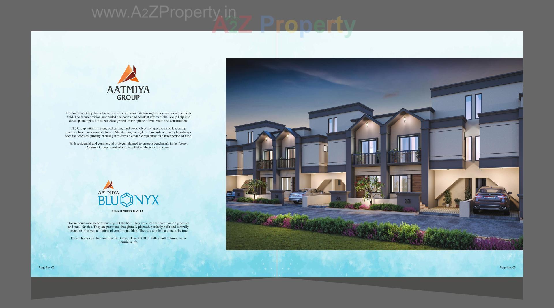 3D Elevation of real estate project Aatmiya Blu Onyx located at Makarpura, Vadodara, Gujarat