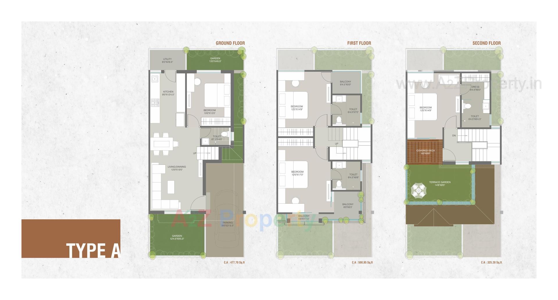 Layout of real estate project Aatmiya Grand Villa located at Makkarpura, Vadodara, Gujarat