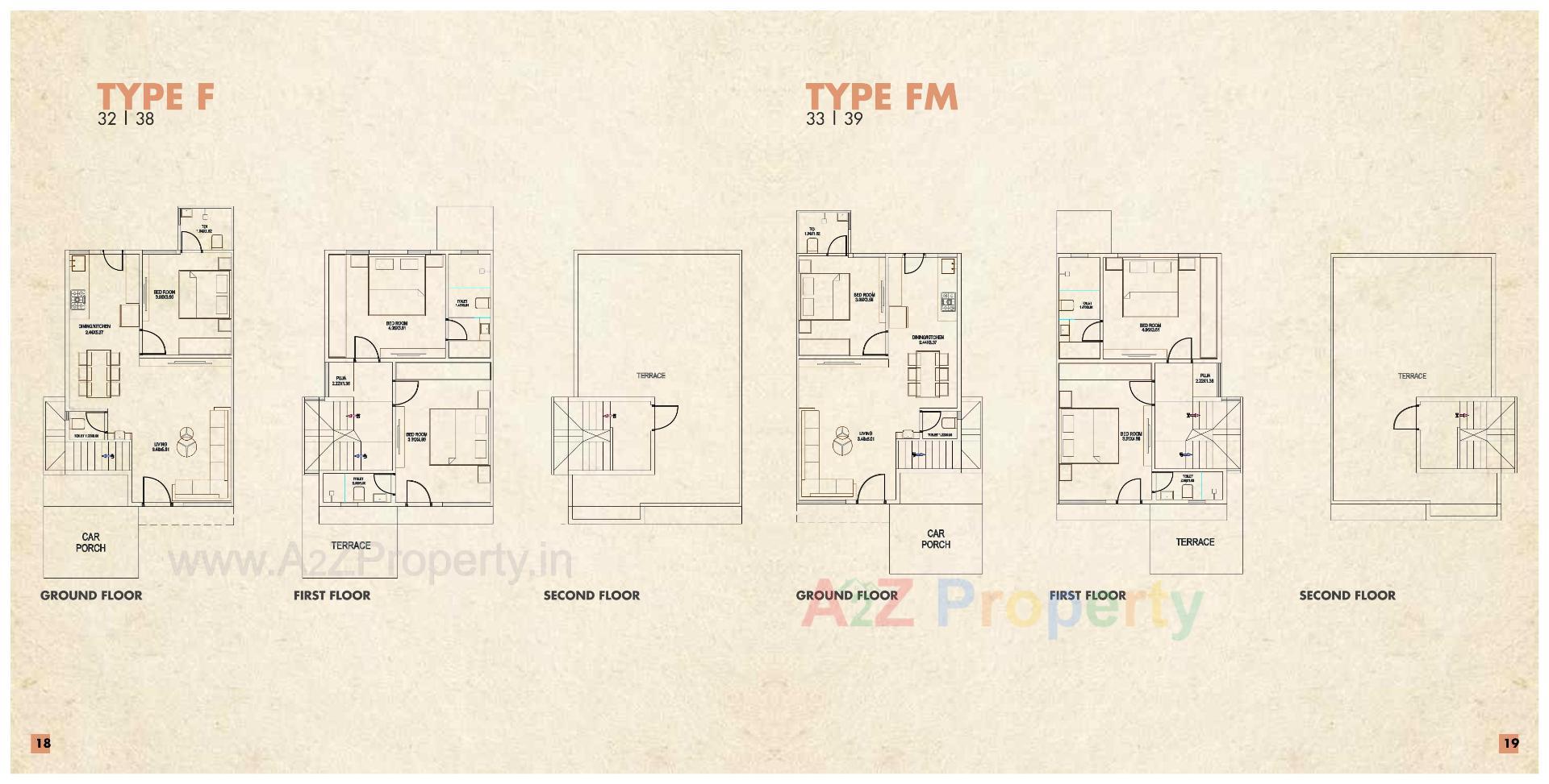 Layout of real estate project Aatmiya Grandvilla located at Makarpura, Vadodara, Gujarat