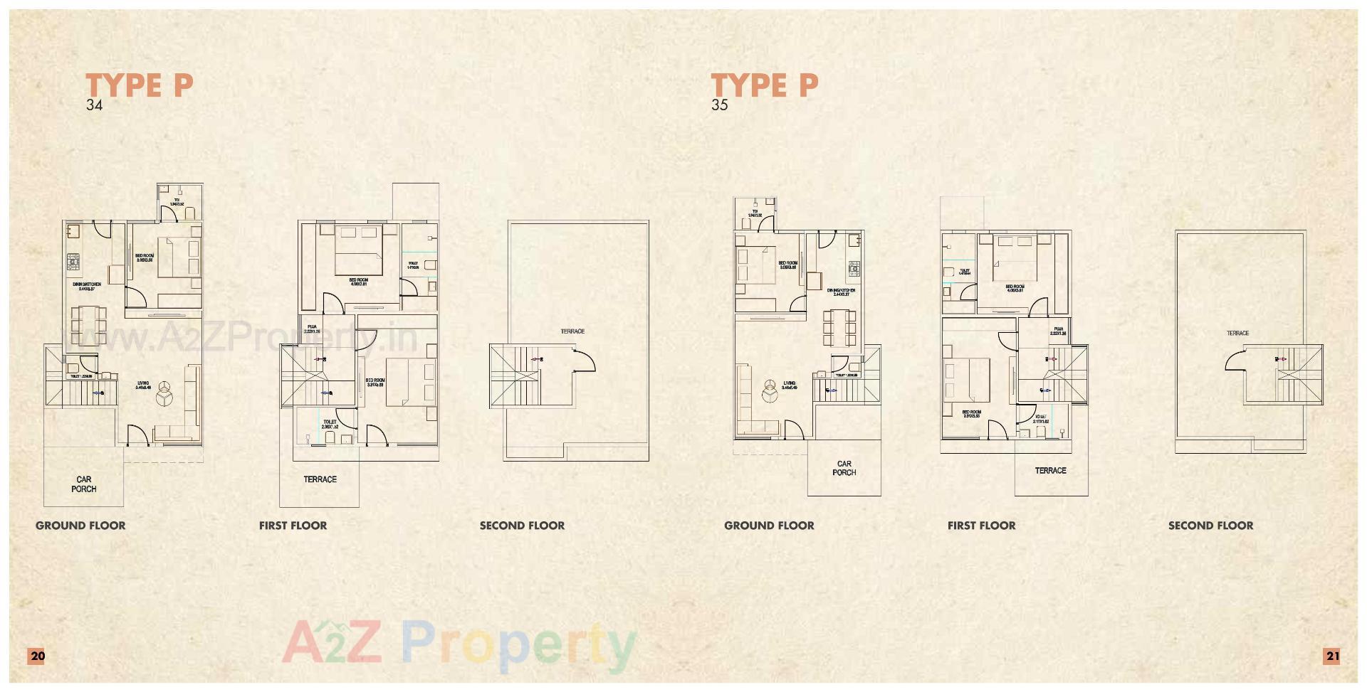 Layout of real estate project Aatmiya Grandvilla located at Makarpura, Vadodara, Gujarat