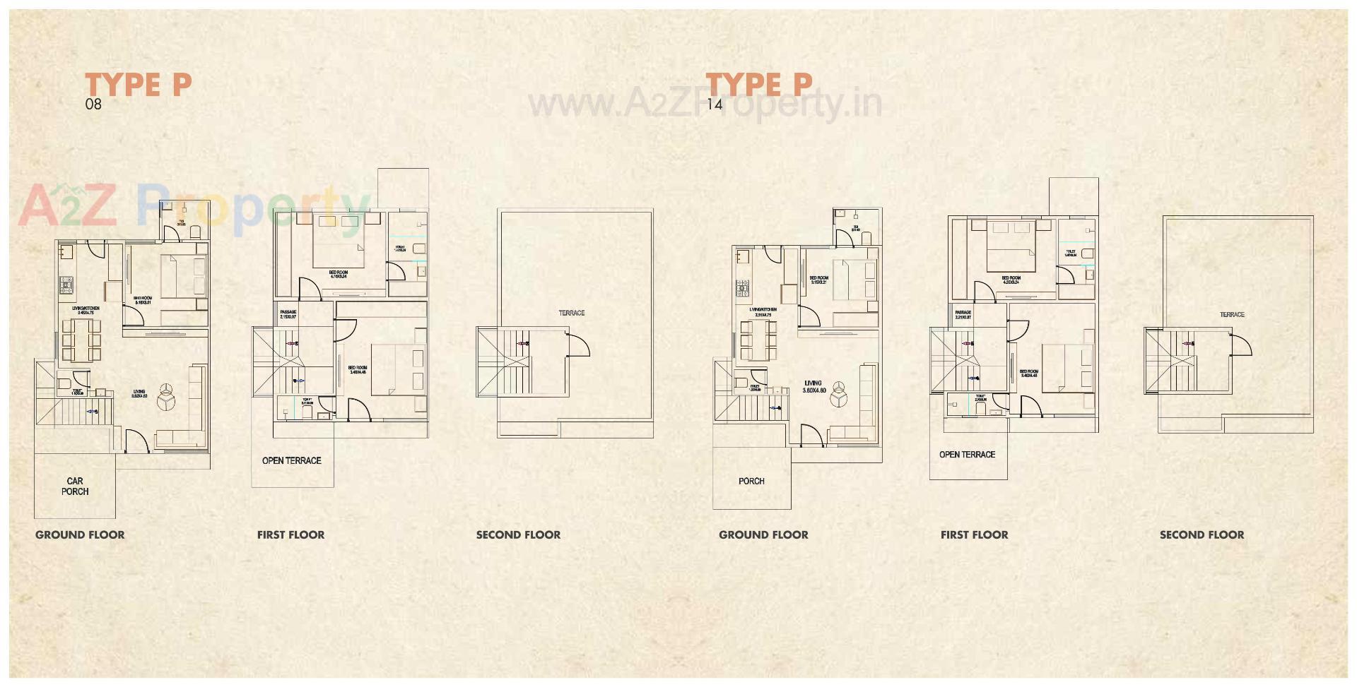 Layout of real estate project Aatmiya Grandvilla located at Makarpura, Vadodara, Gujarat
