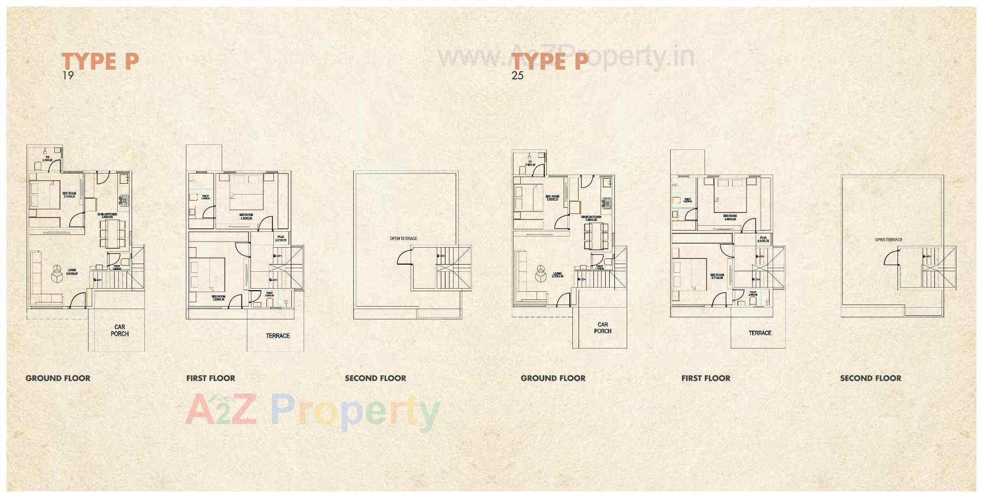 Layout of real estate project Aatmiya Grandvilla located at Makarpura, Vadodara, Gujarat