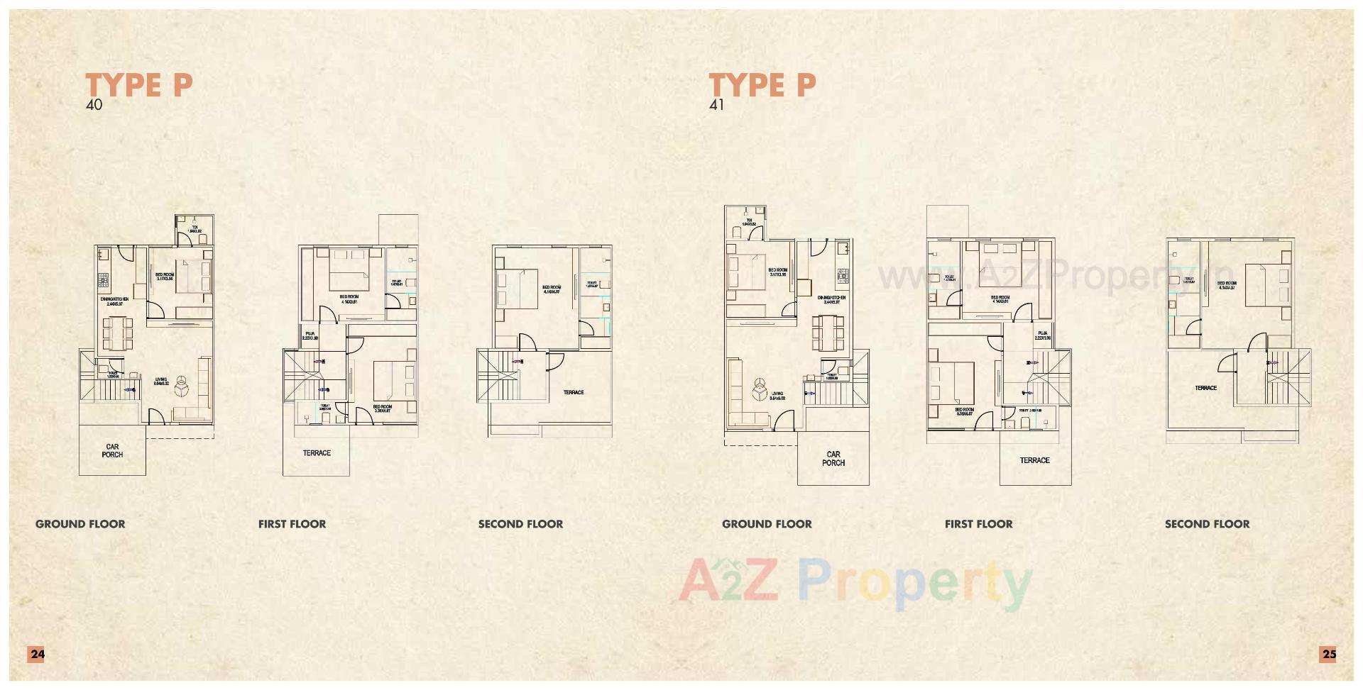 Layout of real estate project Aatmiya Grandvilla located at Makarpura, Vadodara, Gujarat