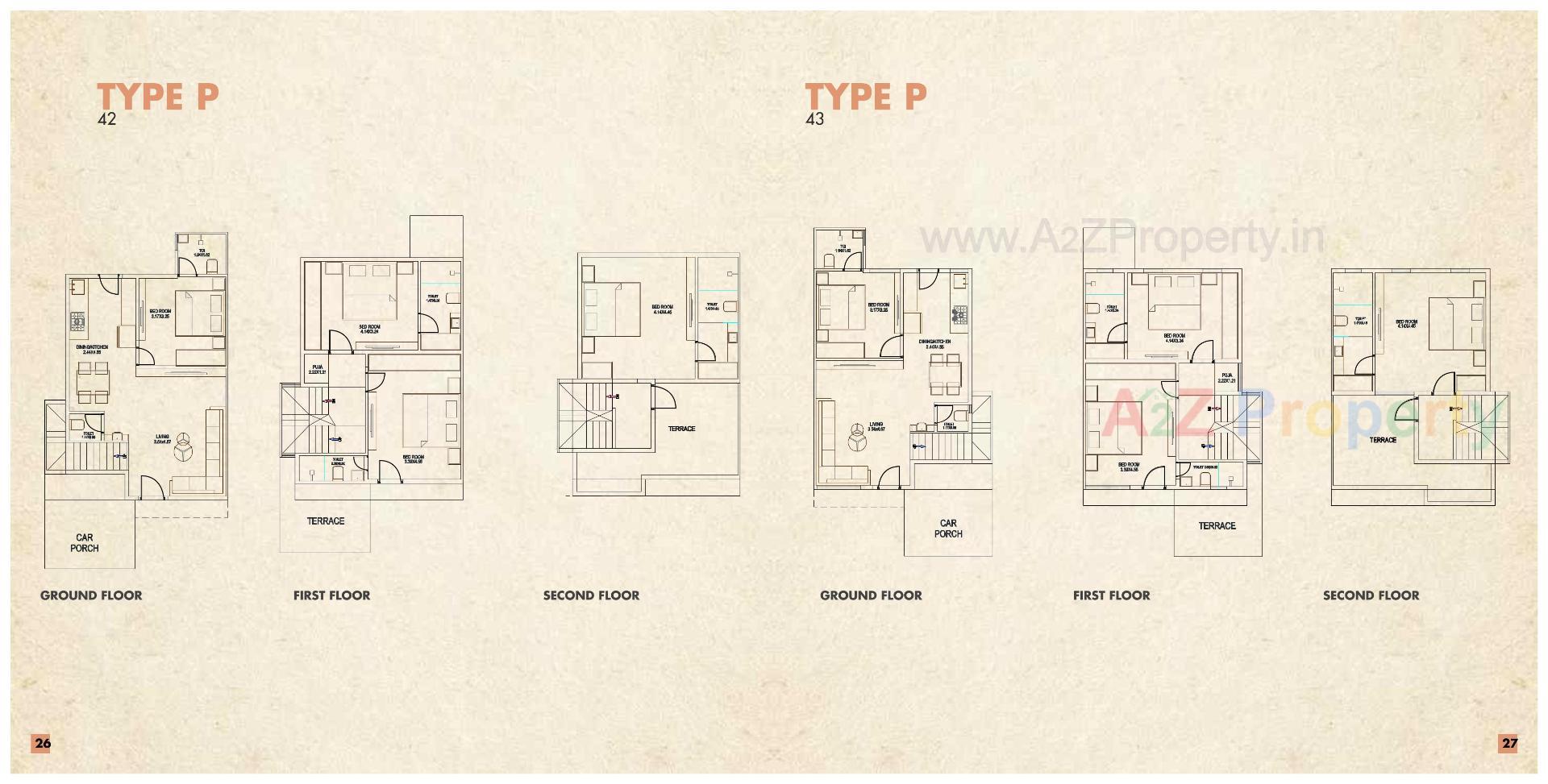 Layout of real estate project Aatmiya Grandvilla located at Makarpura, Vadodara, Gujarat