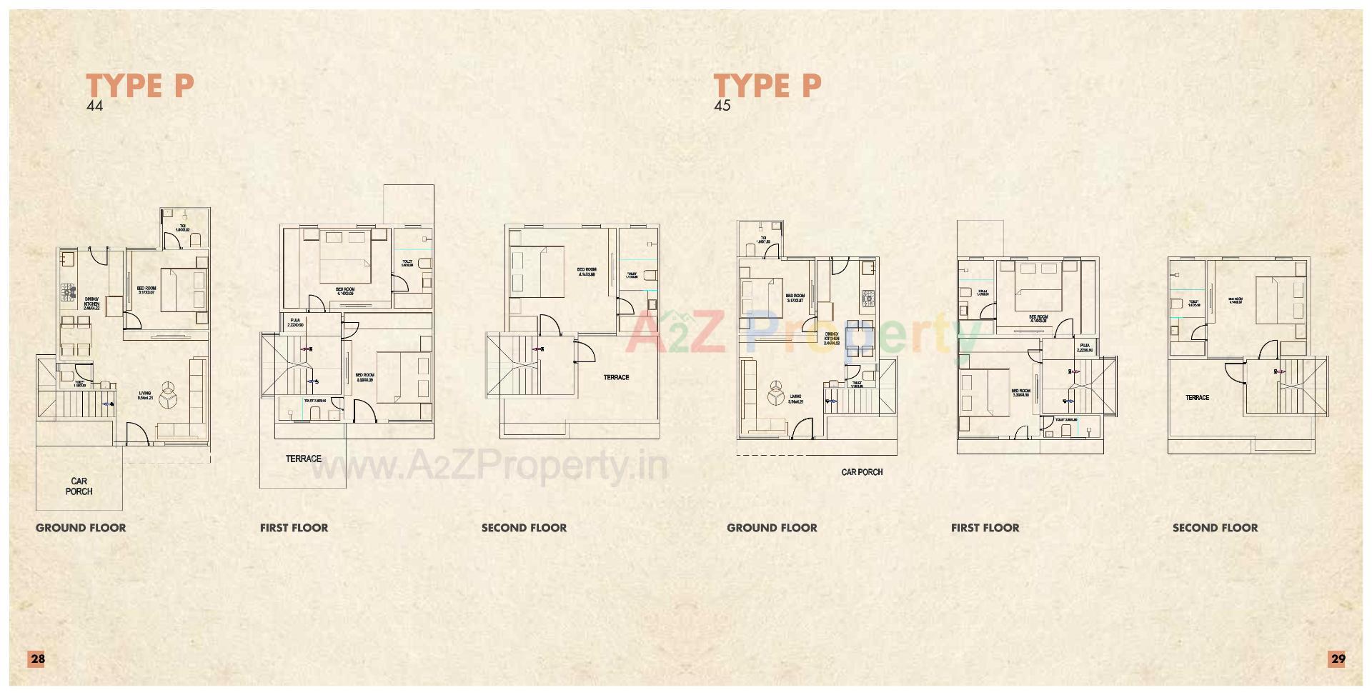 Layout of real estate project Aatmiya Grandvilla located at Makarpura, Vadodara, Gujarat