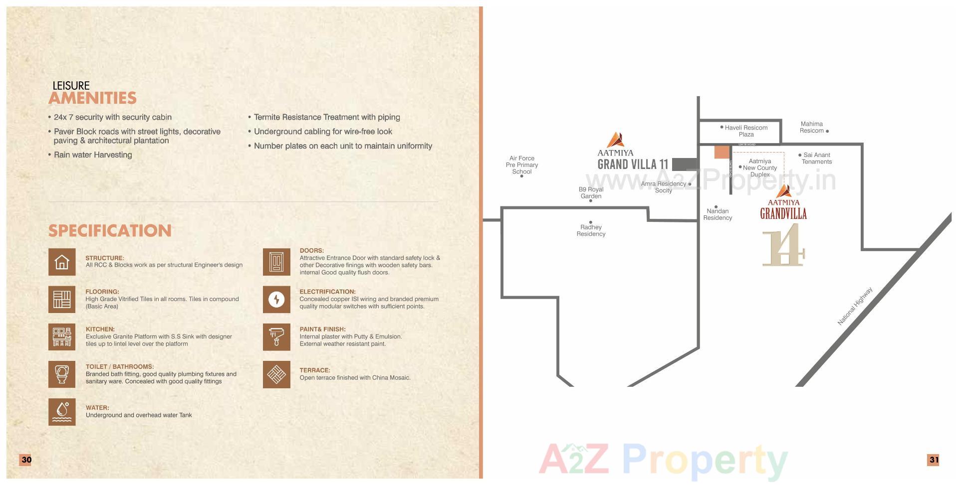  of real estate project Aatmiya Grandvilla located at Makarpura, Vadodara, Gujarat