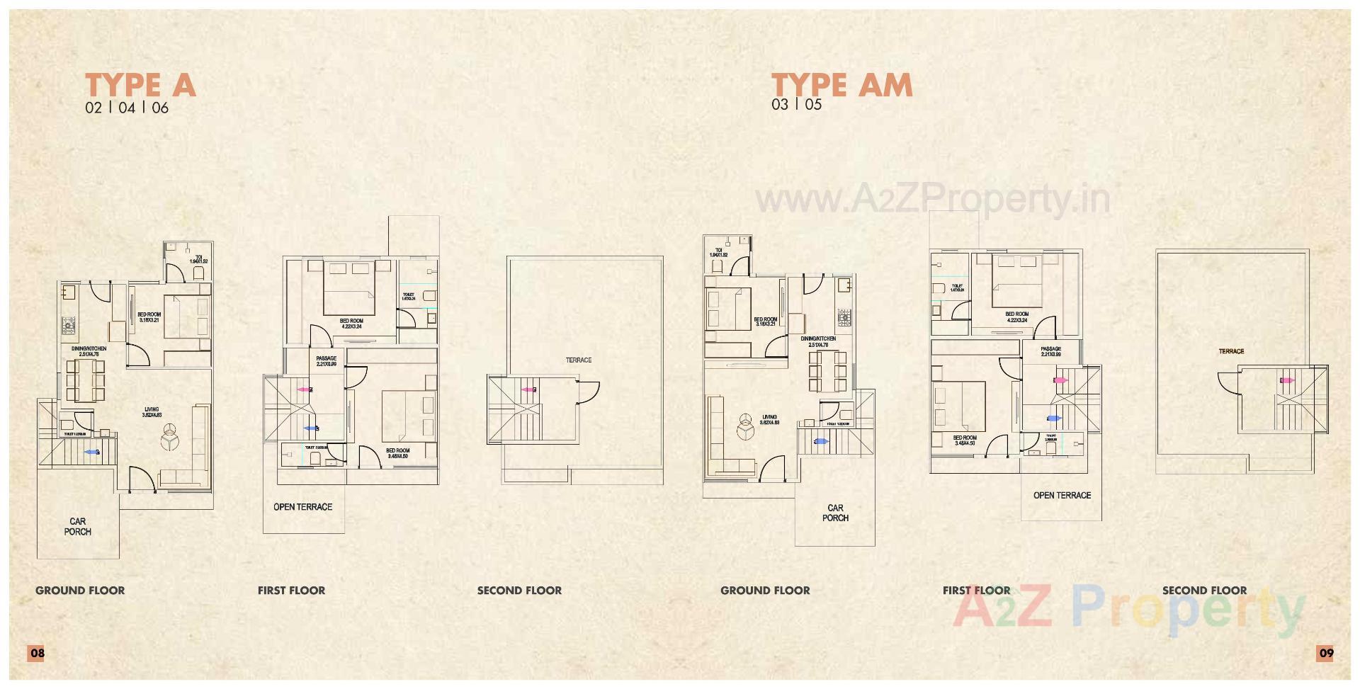 Layout of real estate project Aatmiya Grandvilla located at Makarpura, Vadodara, Gujarat