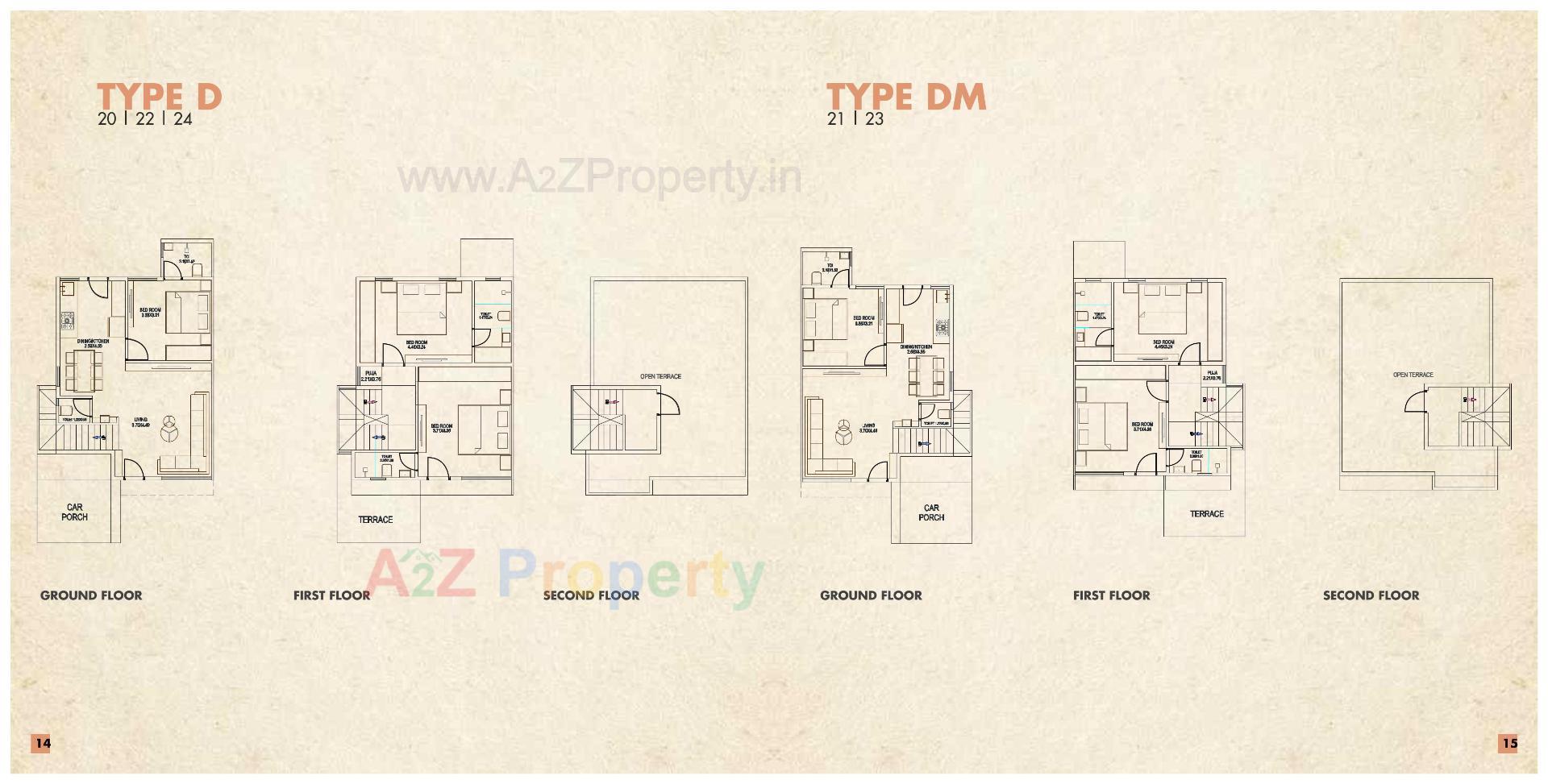 Layout of real estate project Aatmiya Grandvilla located at Makarpura, Vadodara, Gujarat