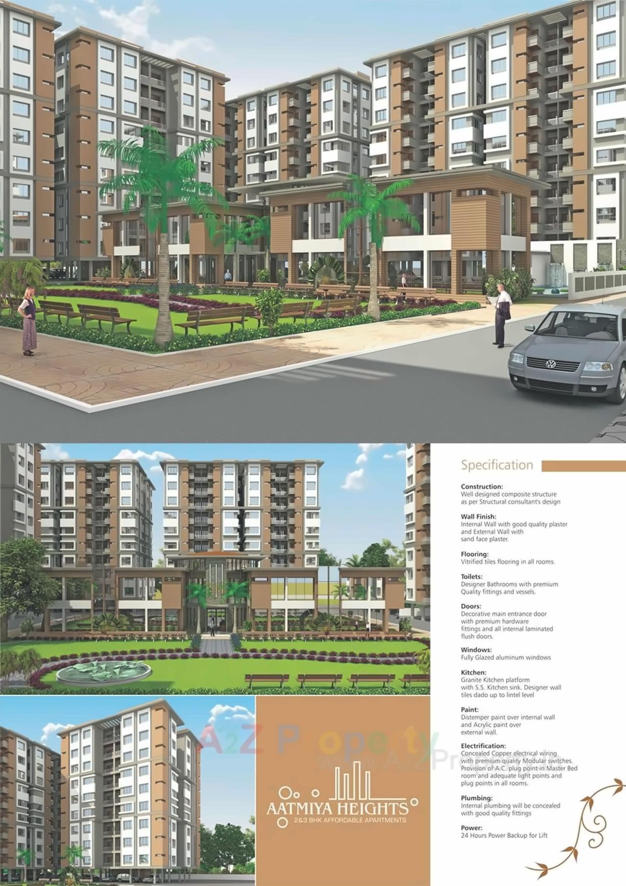 3D Elevation of real estate project Aatmiya Height located at Makarpura, Vadodara, Gujarat