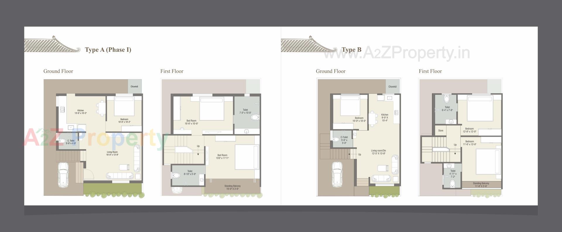 Layout of real estate project Aatmiya New County Duplex located at Makarpura, Vadodara, Gujarat