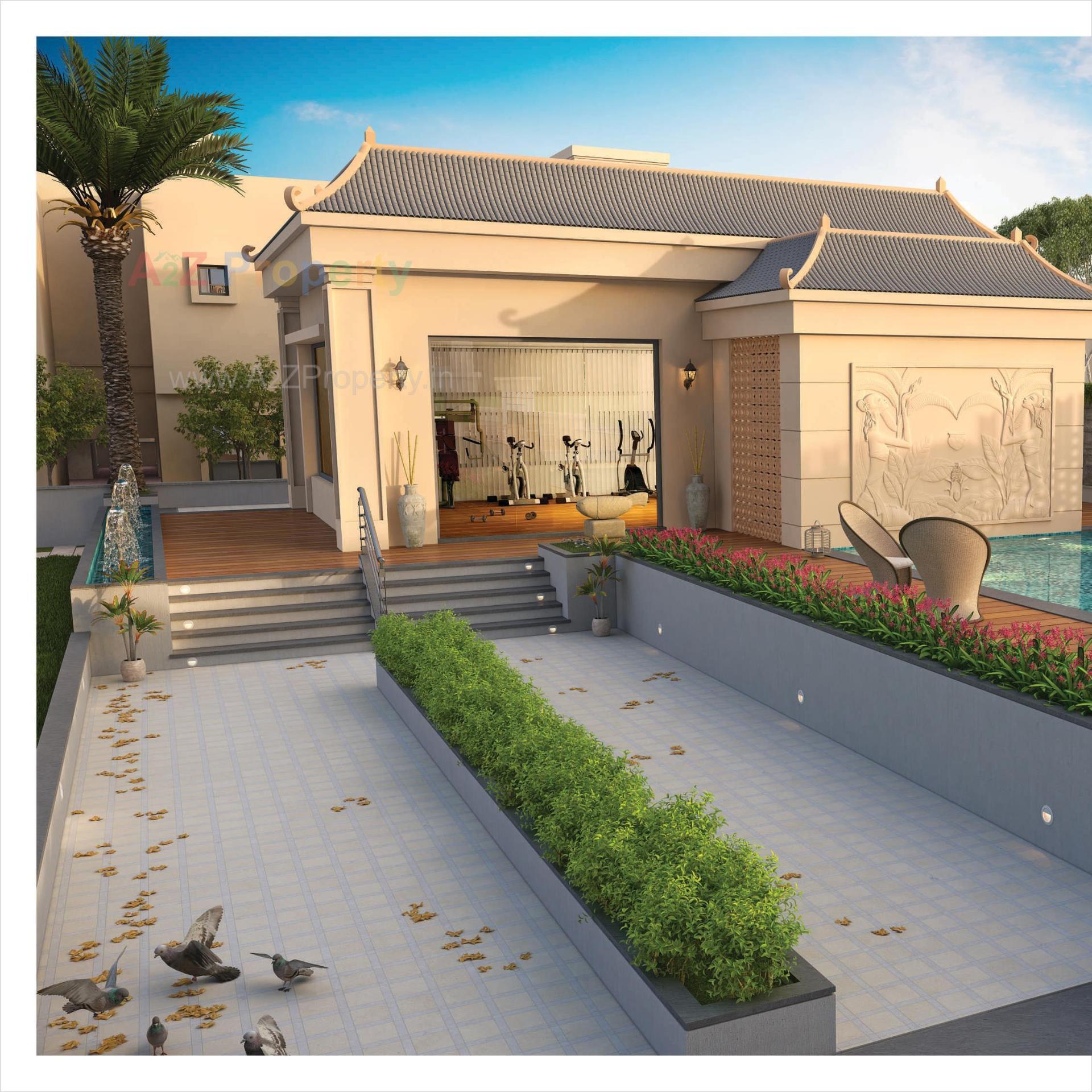 3D Elevation of real estate project Aatmiya New County Flat located at Makarpura, Vadodara, Gujarat