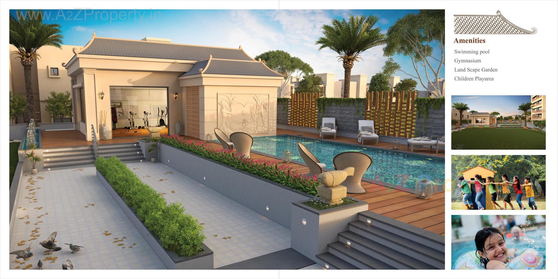 3D Elevation of real estate project Aatmiya New County Flat located at Makarpura, Vadodara, Gujarat