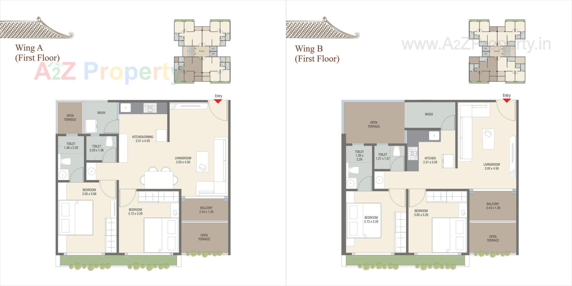 Layout of real estate project Aatmiya New County Flat located at Makarpura, Vadodara, Gujarat