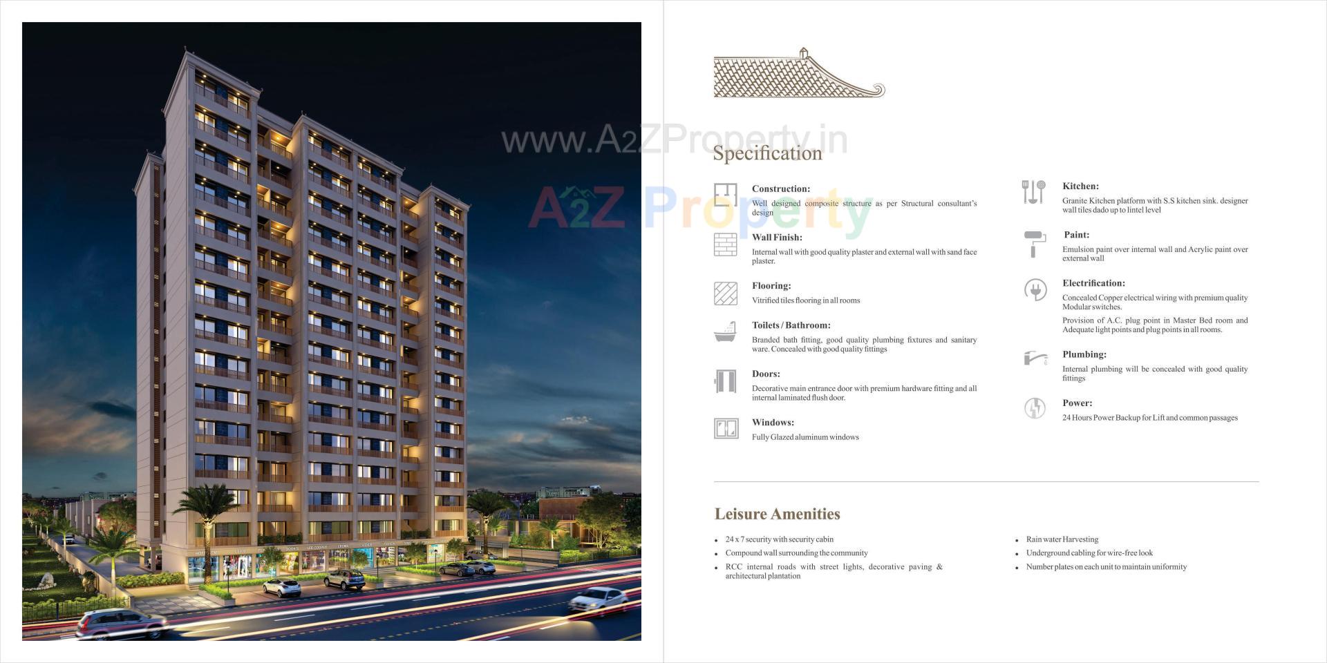 3D Elevation of real estate project Aatmiya New County Flat located at Makarpura, Vadodara, Gujarat