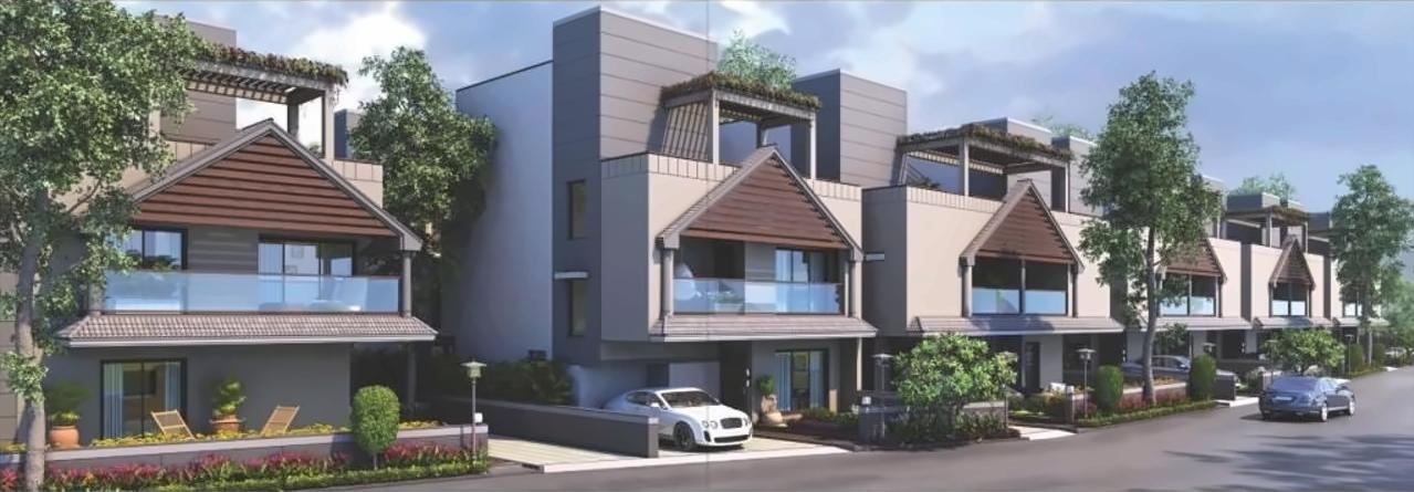 3D Elevation of real estate project Aatmiya Prince Villa located at Sevasi, Vadodara, Gujarat