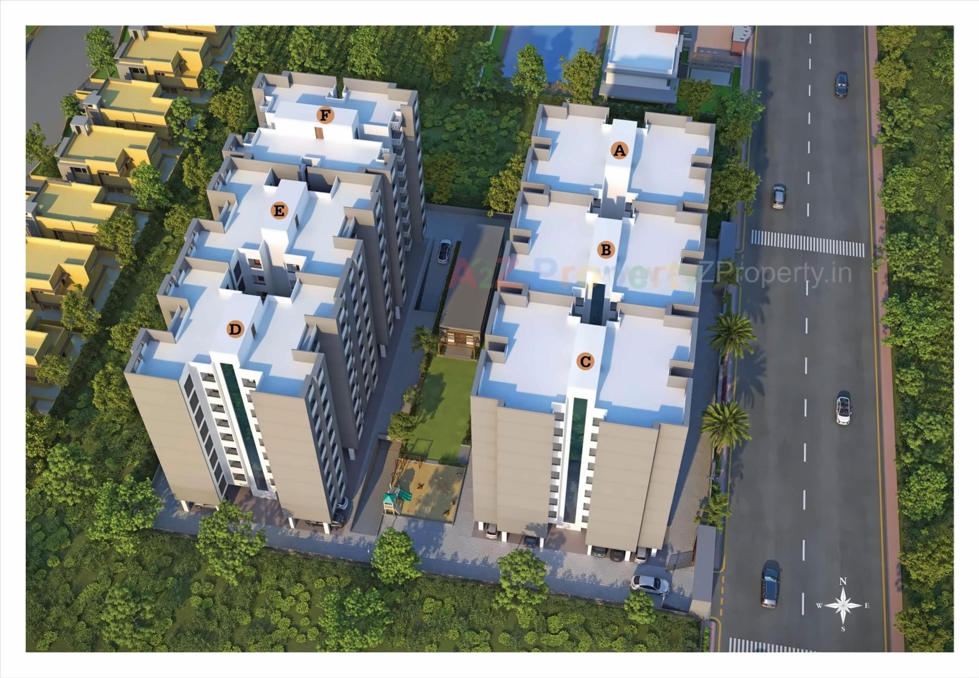 3D Elevation of real estate project Aatmiya Sanskar Residency located at Jambuwa, Vadodara, Gujarat
