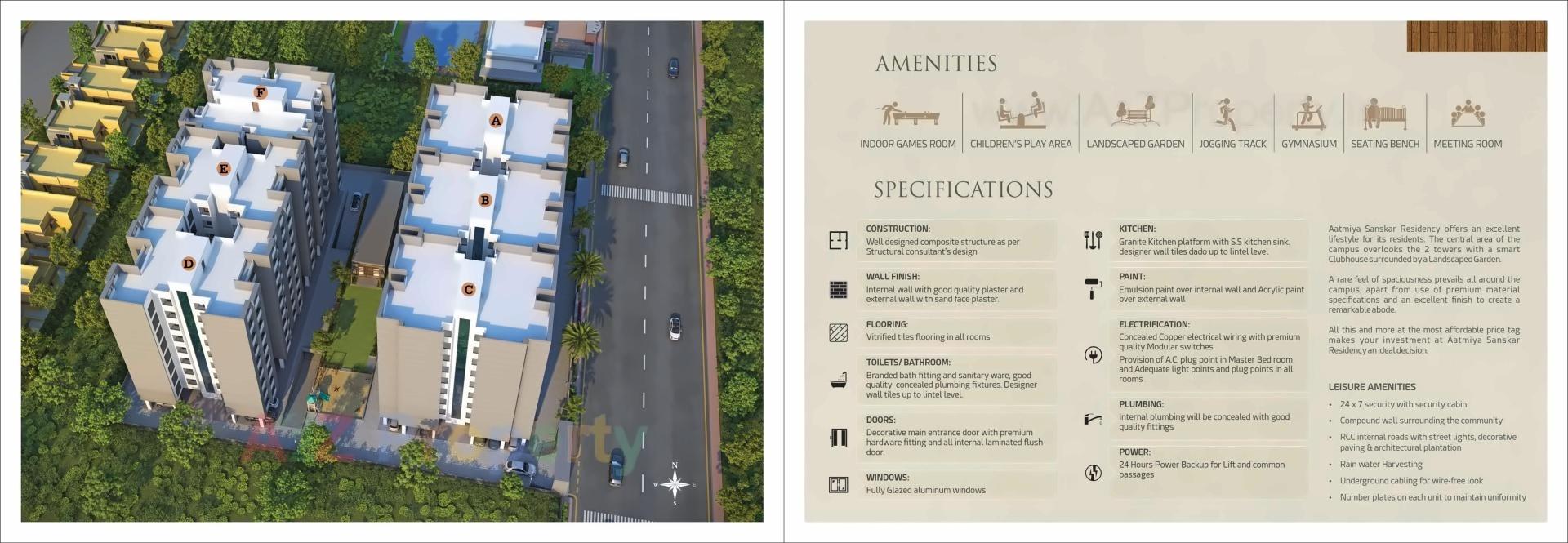  of real estate project Aatmiya Sanskar Residency located at Jambuwa, Vadodara, Gujarat