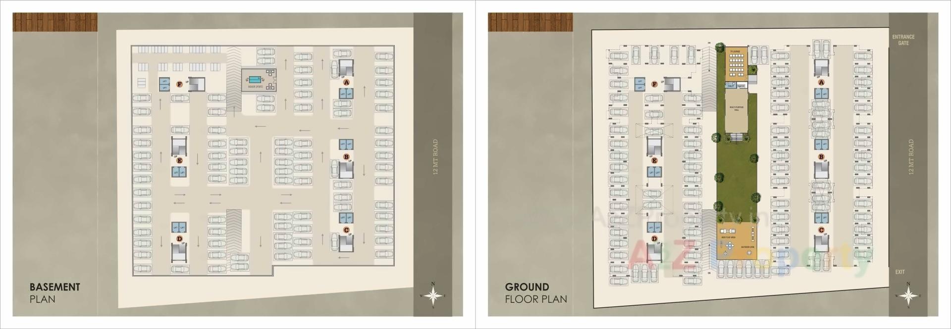 Layout of real estate project Aatmiya Sanskar Residency located at Jambuwa, Vadodara, Gujarat