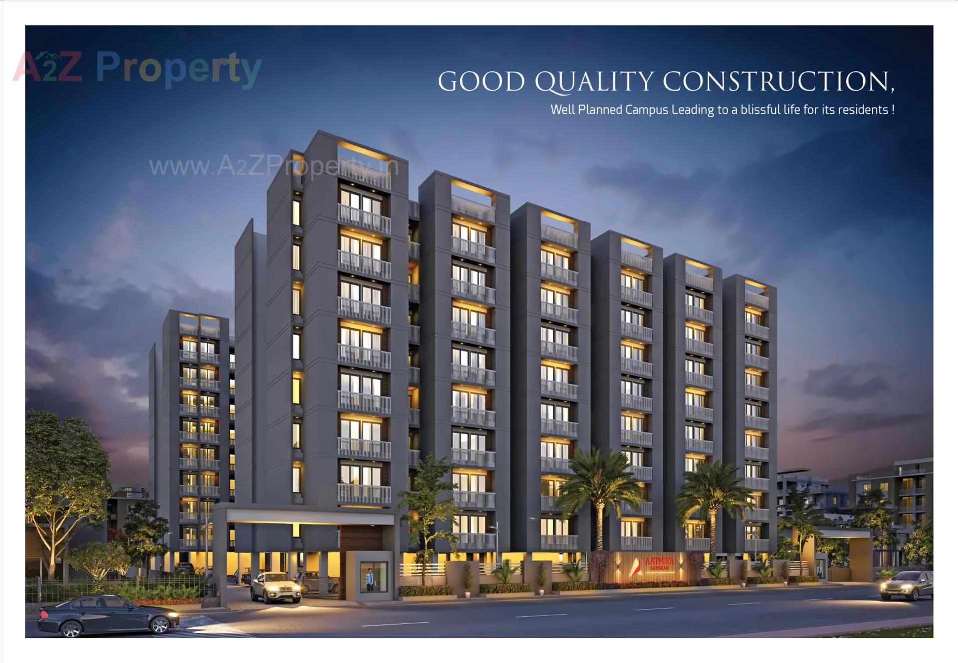 3D Elevation of real estate project Aatmiya Sanskar Residency located at Jambuwa, Vadodara, Gujarat