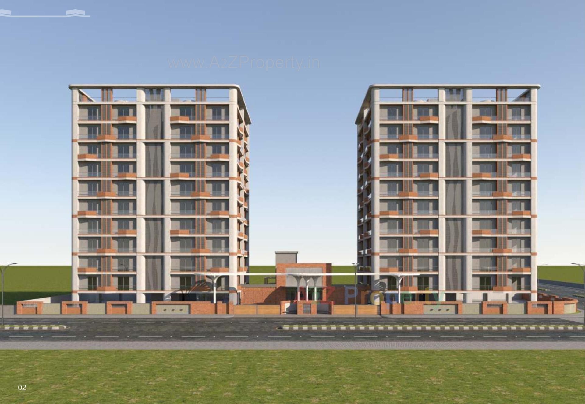 3D Elevation of real estate project Aatmiya Selenite located at Gotri, Vadodara, Gujarat