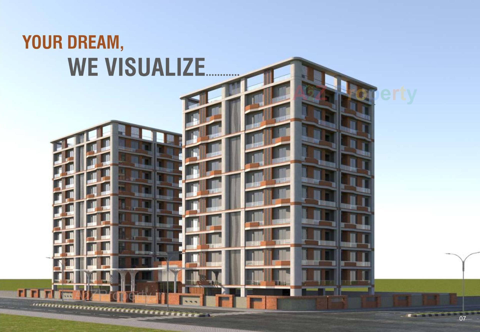 3D Elevation of real estate project Aatmiya Selenite located at Gotri, Vadodara, Gujarat