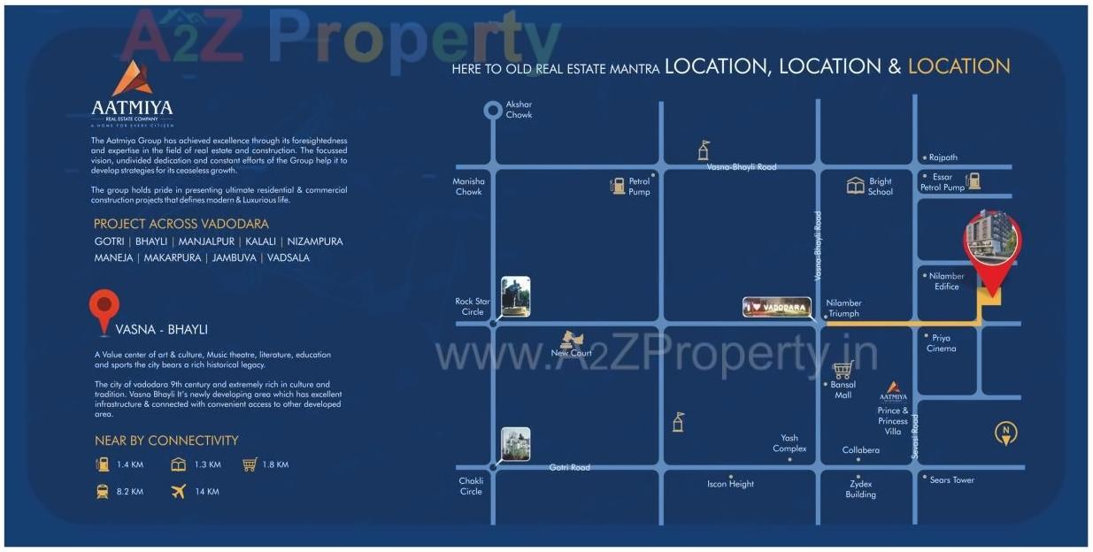  of real estate project Aatmiya Signature located at Bhayali, Vadodara, Gujarat