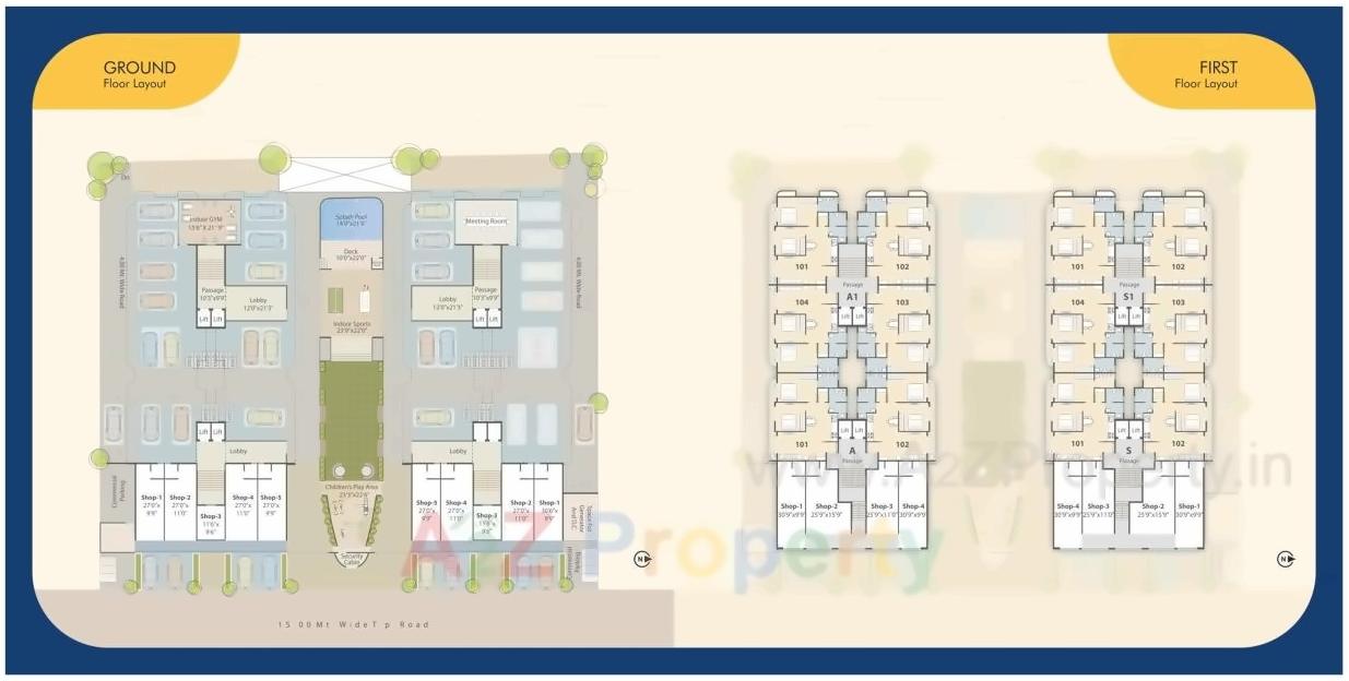 Layout of real estate project Aatmiya Signature located at Bhayali, Vadodara, Gujarat