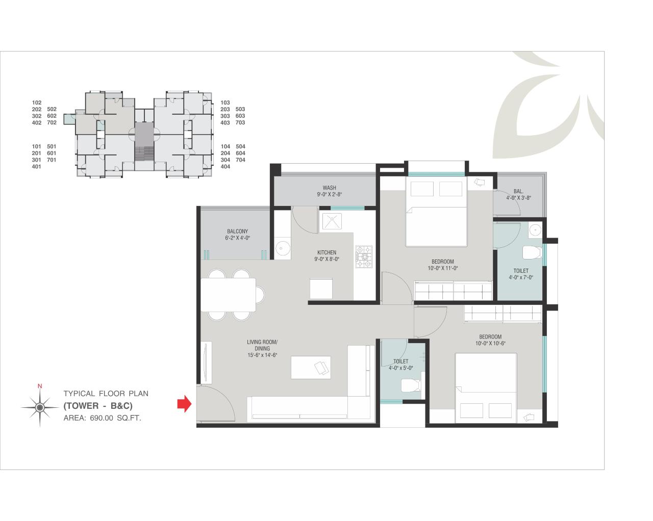 Layout of real estate project Aavkar Avalon located at Bhayali, Vadodara, Gujarat