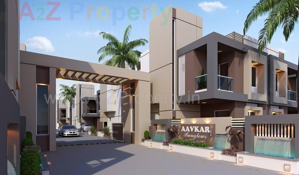 3D Elevation of real estate project Aavkar Bunglows located at Kalali, Vadodara, Gujarat