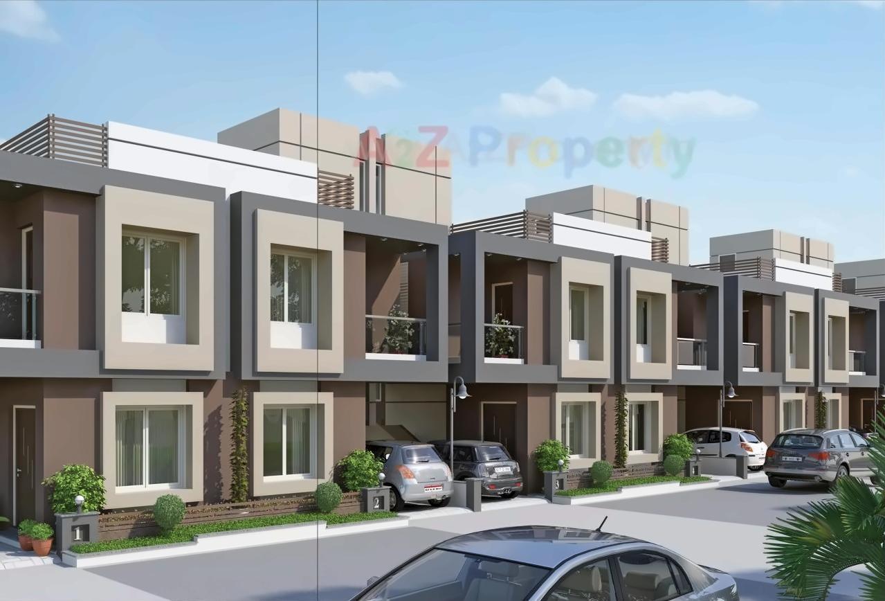 3D Elevation of real estate project Aavkar Bunglows located at Kalali, Vadodara, Gujarat