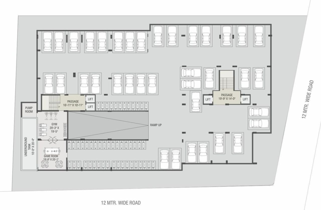Layout of real estate project Aavkar Skylon located at Vasna, Vadodara, Gujarat