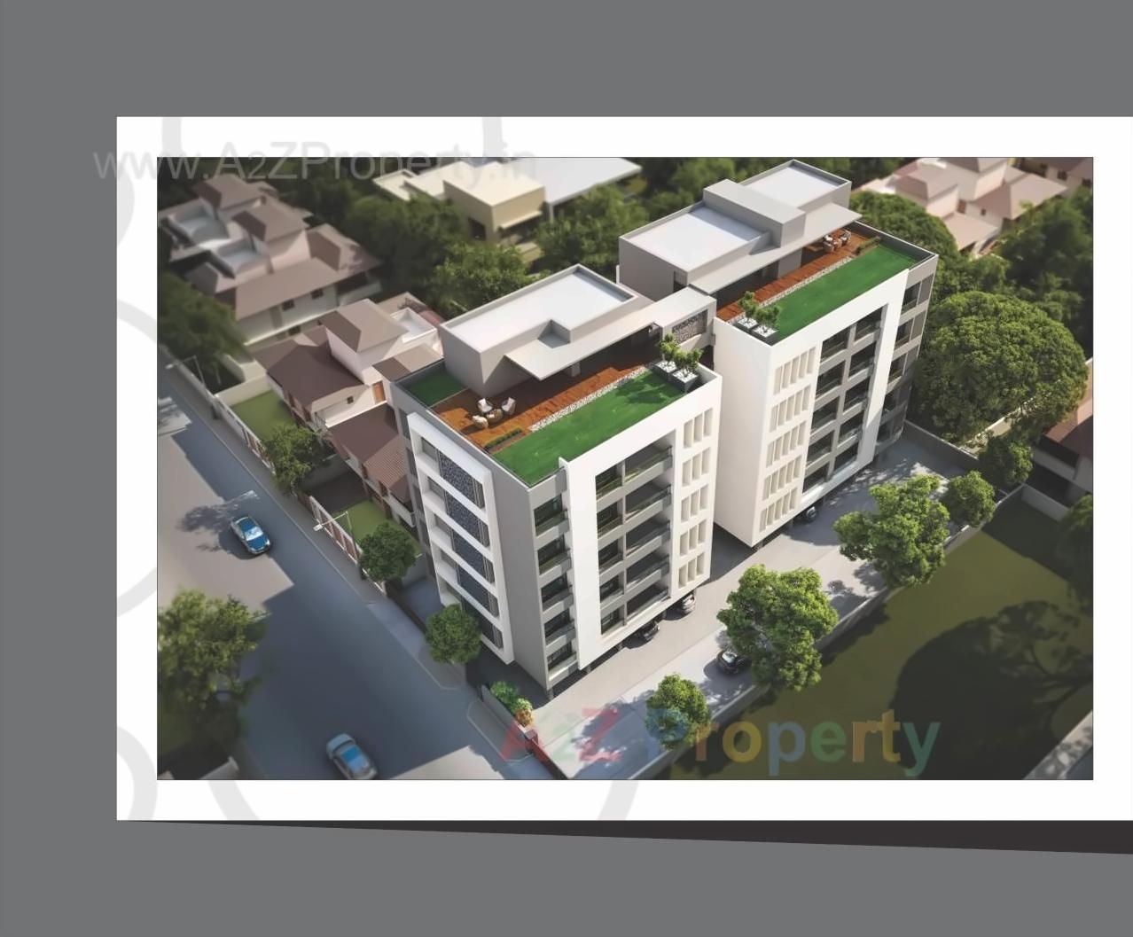 3D Elevation of real estate project Abhipushpam located at Sama, Vadodara, Gujarat