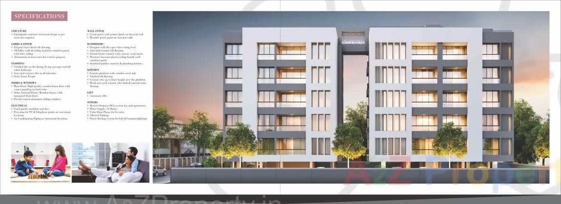 3D Elevation of real estate project Abhipushpam located at Sama, Vadodara, Gujarat