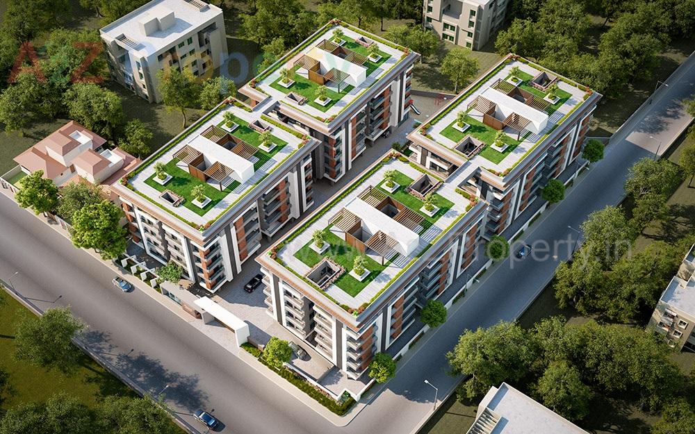 3D Elevation of real estate project Abhishek Antilia located at Sama, Vadodara, Gujarat