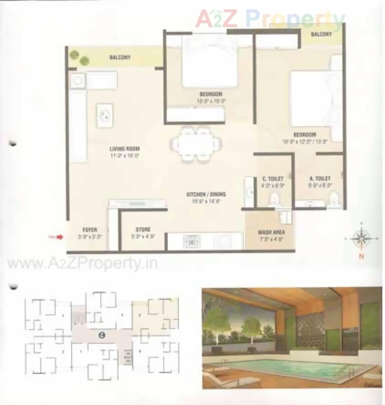 Layout of real estate project Abhishek Aura located at Sama, Vadodara, Gujarat