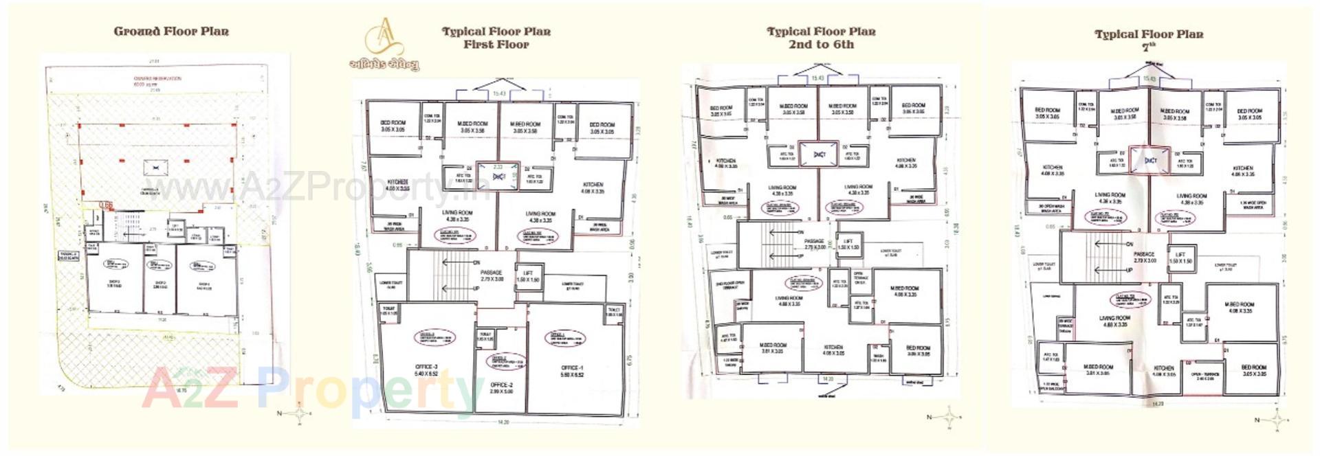 Layout of real estate project Abhishek Avenue located at Bapod, Vadodara, Gujarat