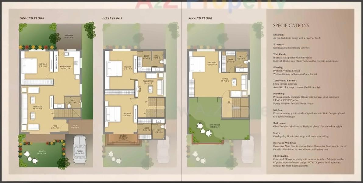 Layout of real estate project Abhishek Villa located at Harni, Vadodara, Gujarat