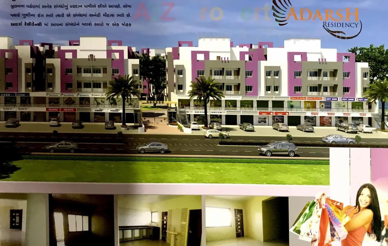 3D Elevation of real estate project Adarsh Residency located at Karjan, Vadodara, Gujarat
