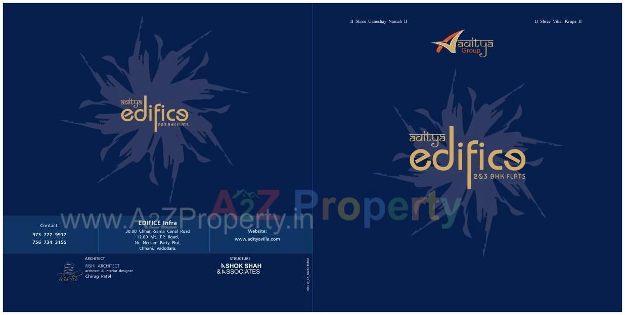  of real estate project Aditya Edifice located at Chhani, Vadodara, Gujarat