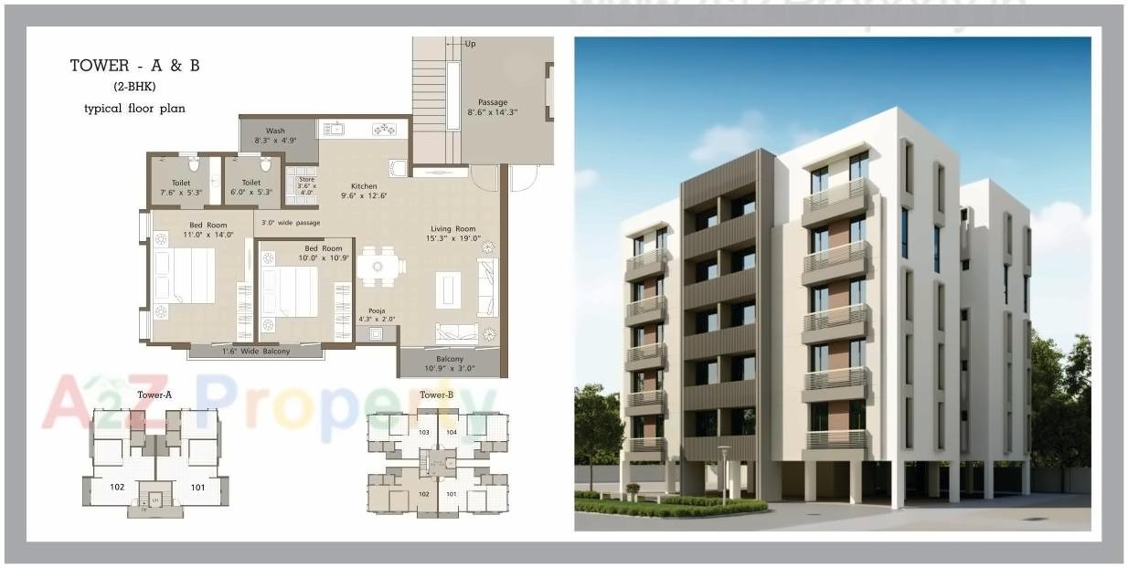 Layout of real estate project Aditya Edifice located at Chhani, Vadodara, Gujarat