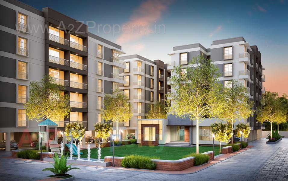 3D Elevation of real estate project Aditya Elanza located at Bhayli, Vadodara, Gujarat