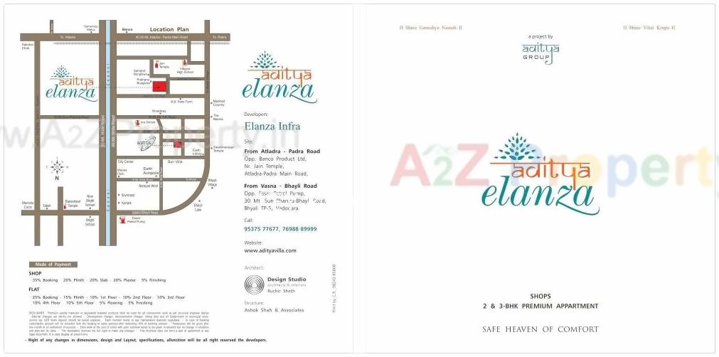  of real estate project Aditya Elanza located at Bhayli, Vadodara, Gujarat