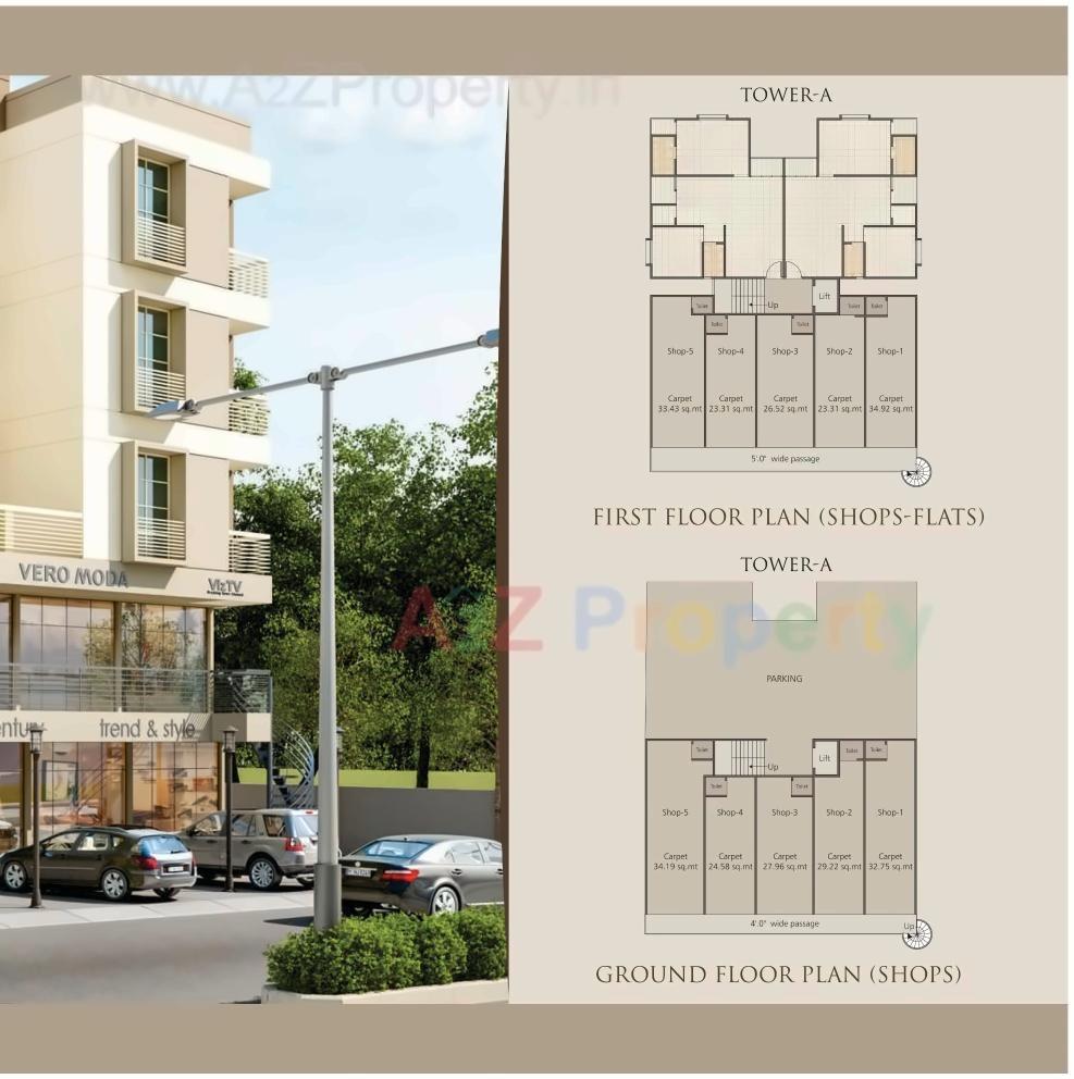 Layout of real estate project Aditya Elanza located at Bhayli, Vadodara, Gujarat